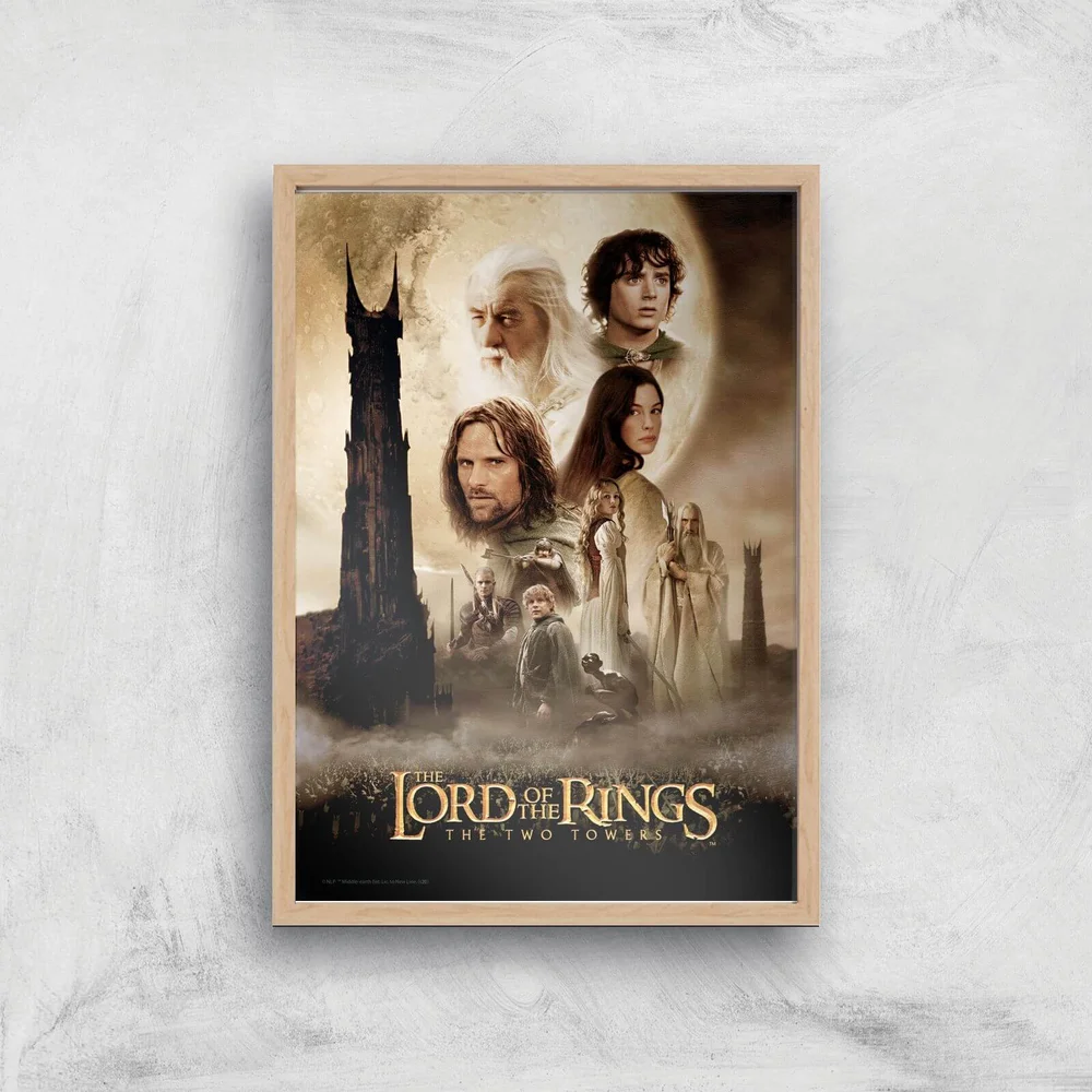 Lord Of The Rings: The Two Towers Giclee Art Print - A2 - Wooden Frame Image 1