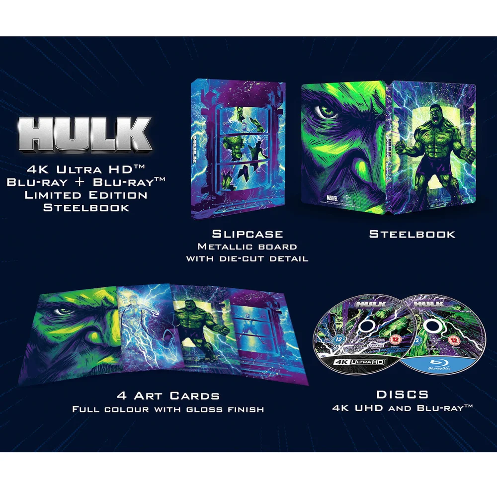 Hulk (2003) - 4K Ultra HD Coffret, Exclusivité Zavvi (Blu-ray 2D inclus) Image 1