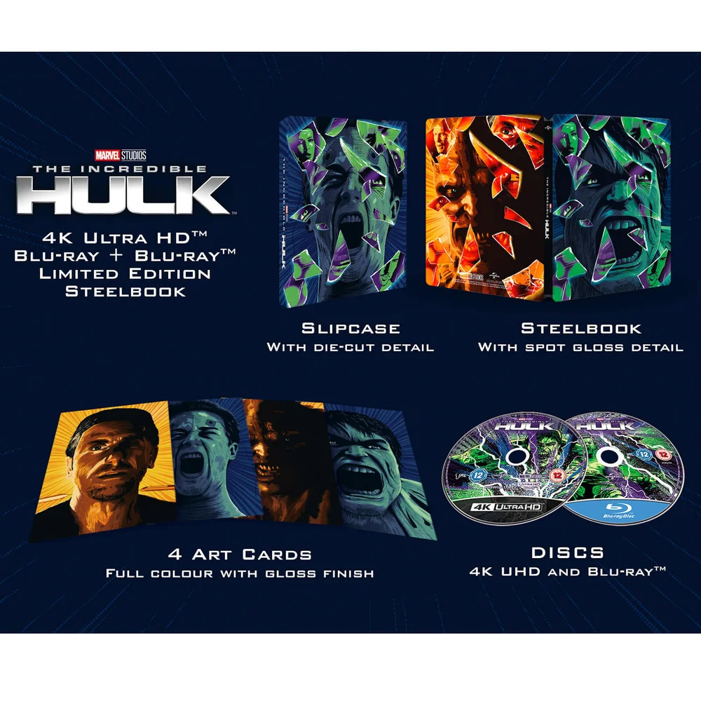 L'Incroyable Hulk (2008) - 4K Ultra HD Coffret, Exclusivité Zavvi (Blu-ray 2D inclus) Image 1