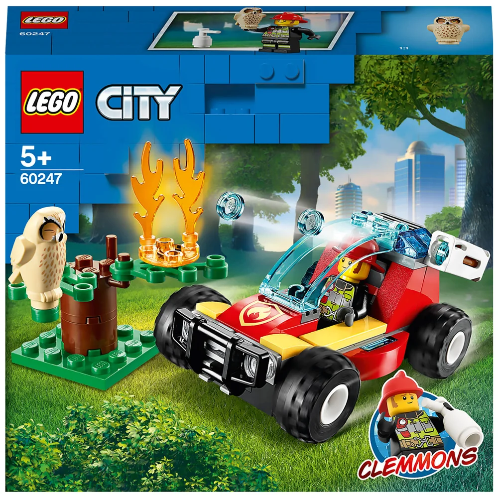 LEGO City : Ensemble de Jeu de Construction Le feu de forêt avec Pompier (60247) Image 1