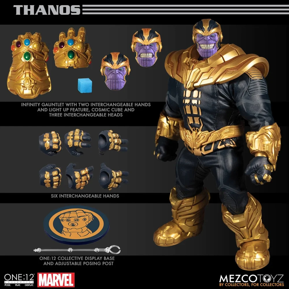 Mezco Collection Marvel Comics Figurine à l'échelle 1/12 Thanos Image 1
