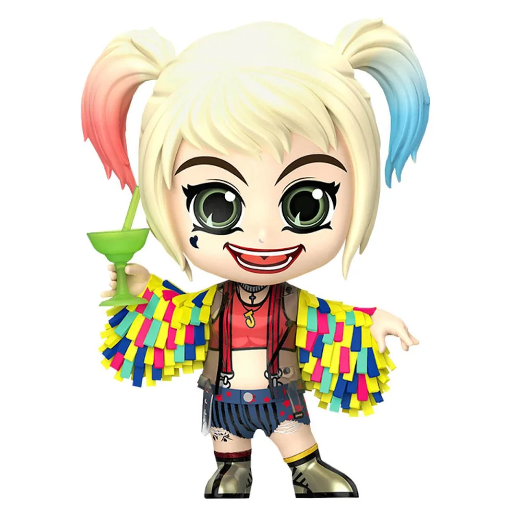 Hot Toys Birds of Prey Mini Figurine Cosbaby Harley Quinn (Version Veste Caution Tape ) 11cm Image 1