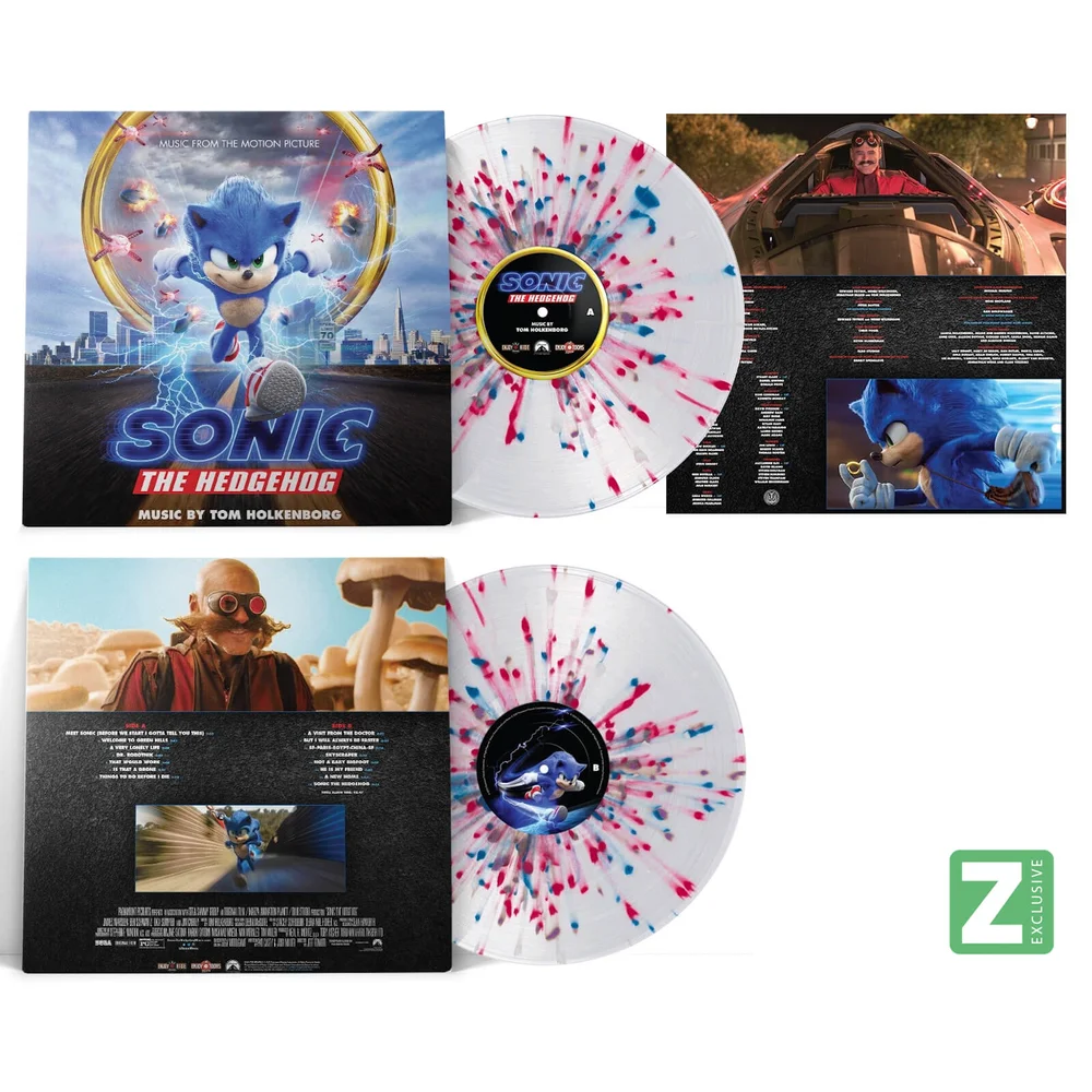 Enjoy The Ride - Sonic The Hedgehog (Music From The Motion Picture) Vinyl - (Zavvi Exclusive Red and Blue Splatter) Image 1