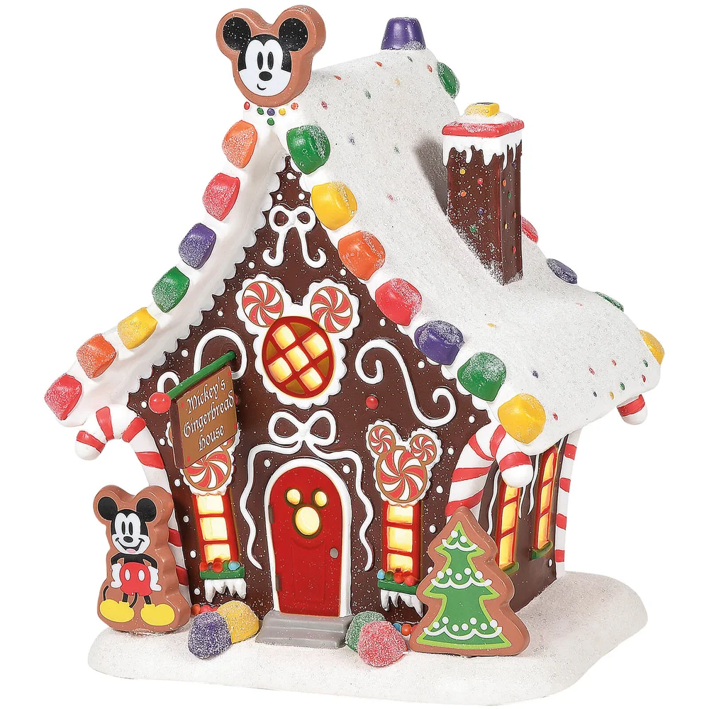 Disney Village Mickey Mouse's Gingerbread House 20.5cm Image 1