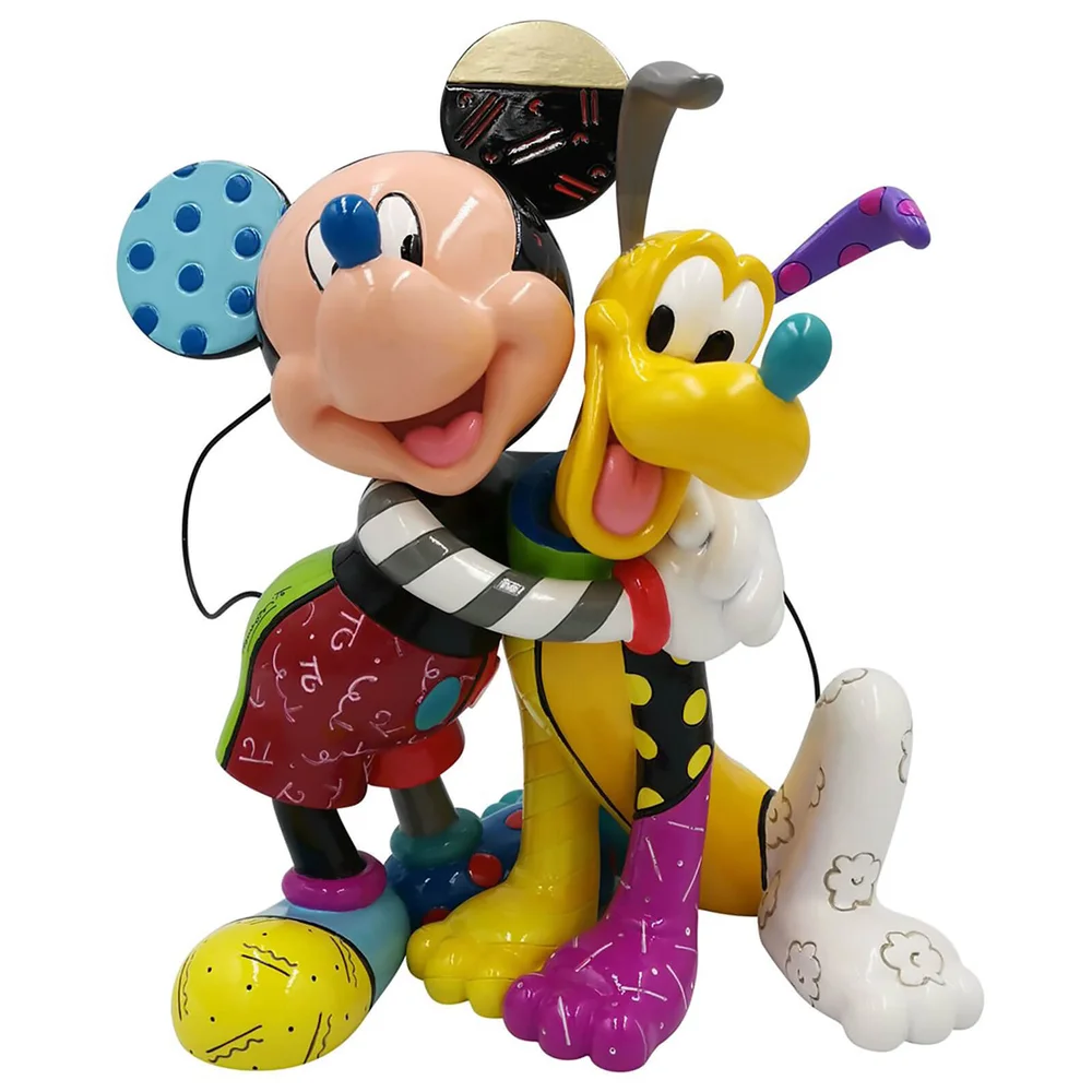 Disney by Romero Britto Mickey Mouse with Pluto Figurine 20cm Image 1