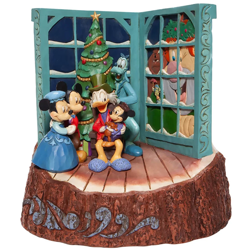 Disney Traditions Carved by Heart Mickey Mouse Christmas Carol Figurine 20cm Image 1