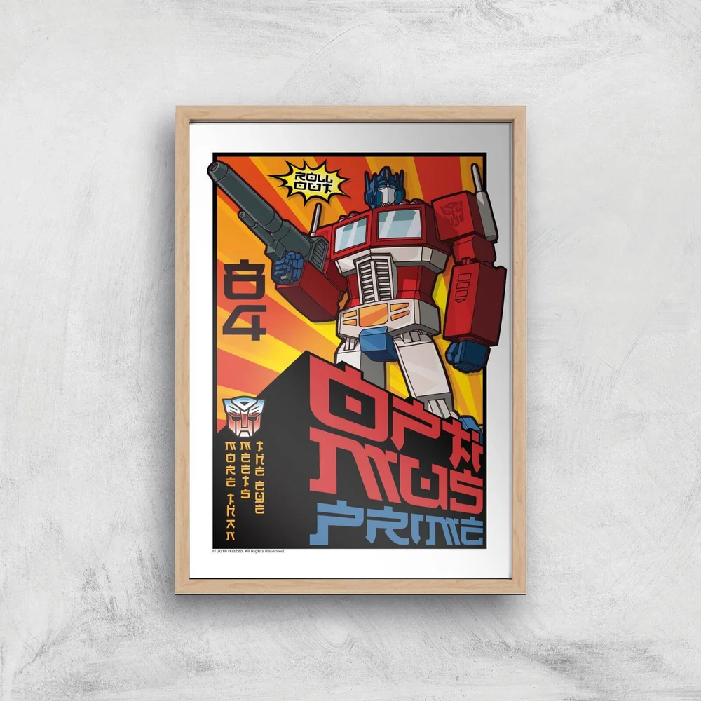 Transformers Roll Out Poster Art Print - A4 - Wooden Frame Image 1