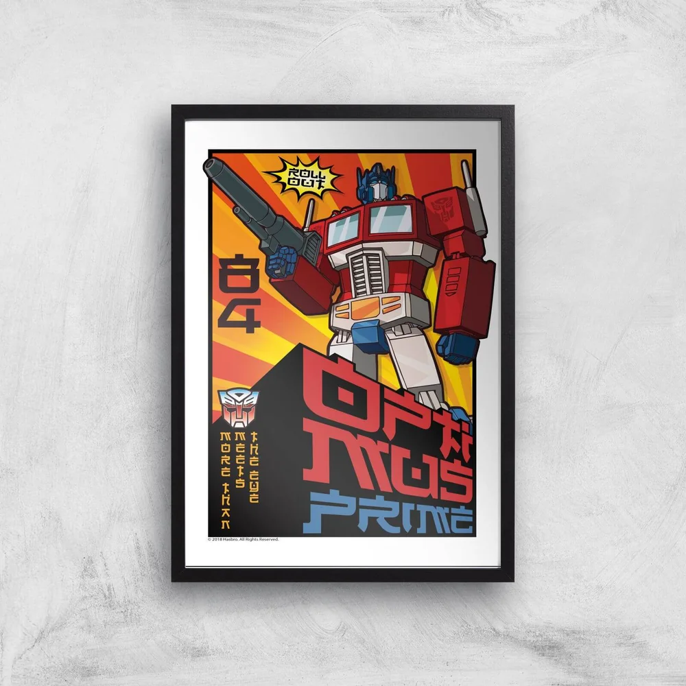 Transformers Roll Out Poster Art Print - A4 - Black Frame Image 1
