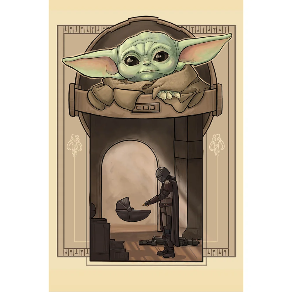 Star Wars The Mandalorian "First Sight" Lithographie par Karen Hallion Image 1
