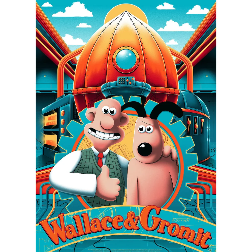 Lithographie de Wallace et Gromit par Arno Kiss Image 1