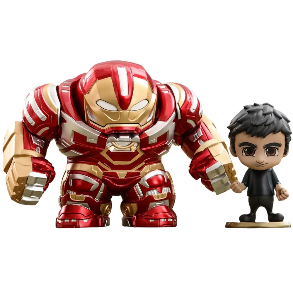 Lot de 2 figurines Cosbaby Hulkbuster Mark 2.0 et Bruce Banner - Avengers: Infinity War - Taille S - Hot Toys Image 1