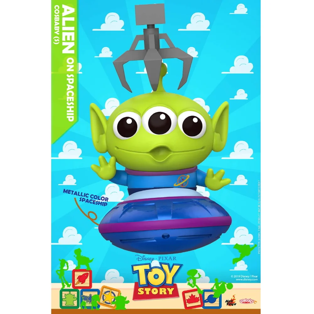 Figurine Cosbaby Alien dans un Vaisseau (Version Métallique) Toy Story - Taille S - Hot Toys Image 1