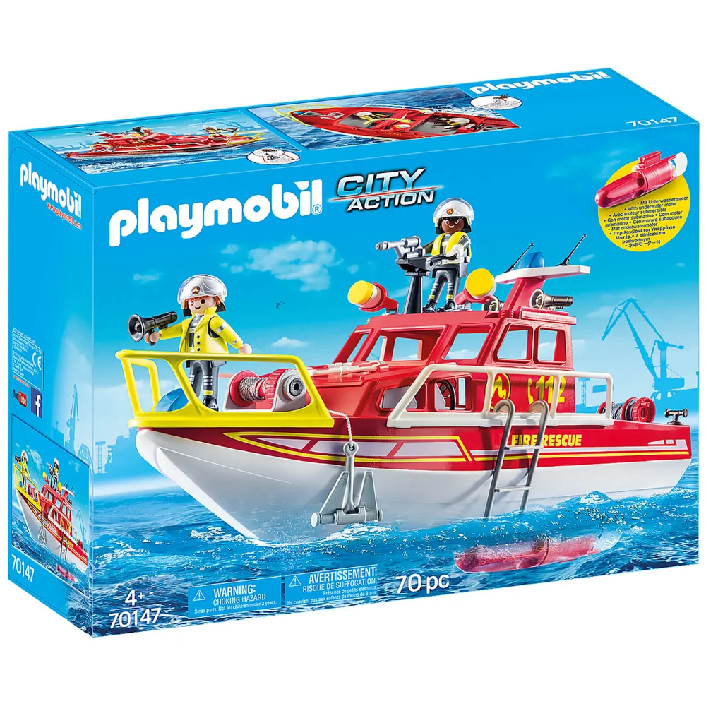 Playmobil City Bateau de Sauvetage et Pompiers (70147) Image 1