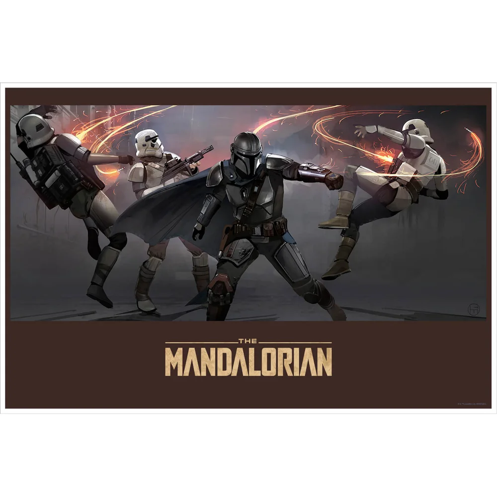 Lithographie "Deal With It" Star Wars Mandalorian Par Brian Matyas Image 1