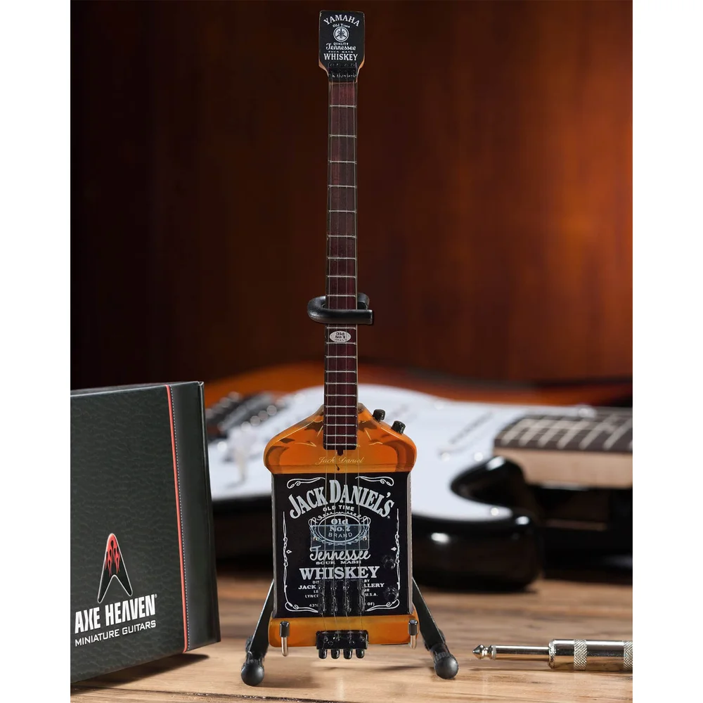 Axe Heaven Réplique de la guitare Basse Miniature Van Halen Michael Anthony Jack Daniel's Image 1
