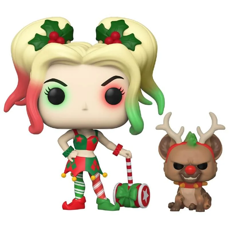DC Comics Holiday Harley Quinn avec assistant Pop ! Figurine en Vinyle Image 1