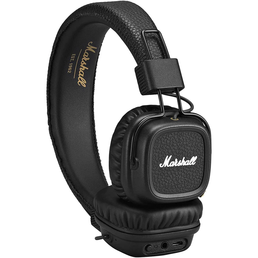 Marshall Major 2 Bluetooth Black On-Ear Headphones Image 1