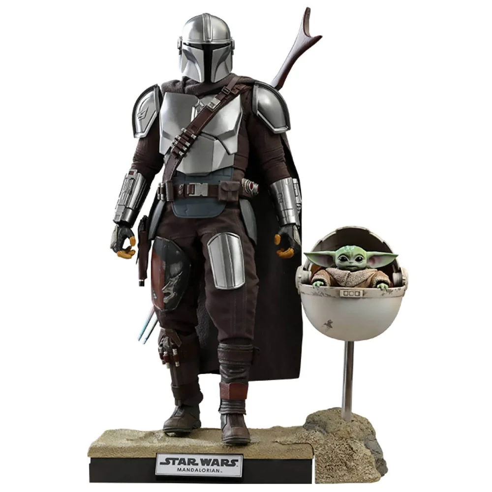 Hot Toys Star Wars The Mandalorian Pack de 2 Figurines articulées deluxe à l'échelle 1/6 Le Mandalorien et L' Enfant 30 cm Image 1