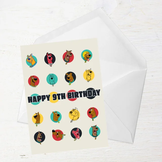 Scooby Doo 9th Birthday Greetings Card