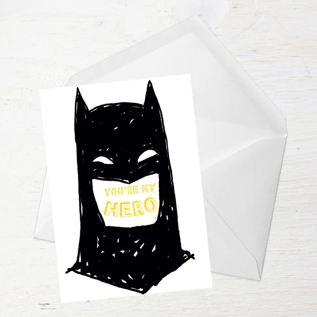 Batman You're My Hero Greetings Card