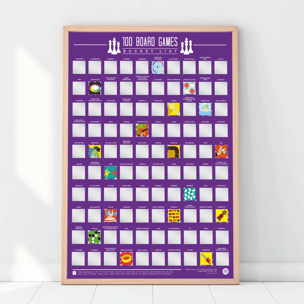 100 jeux de Société - Poster à gratter Image 1