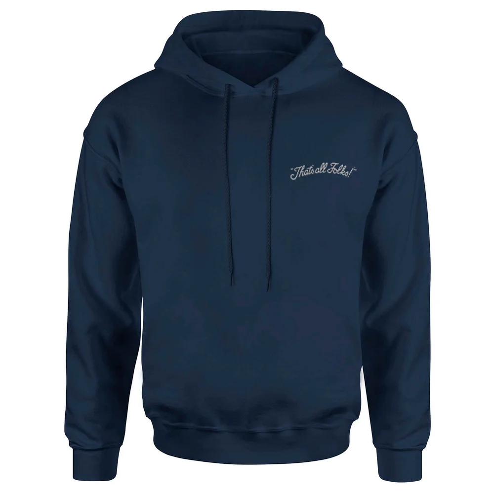 Sweat à capuche Looney Tunes That's All Folks - Brodé - Bleu Marine - Unisexe - S Image 1