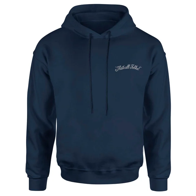Sweat à capuche Looney Tunes That's All Folks - Brodé - Bleu Marine - Unisexe