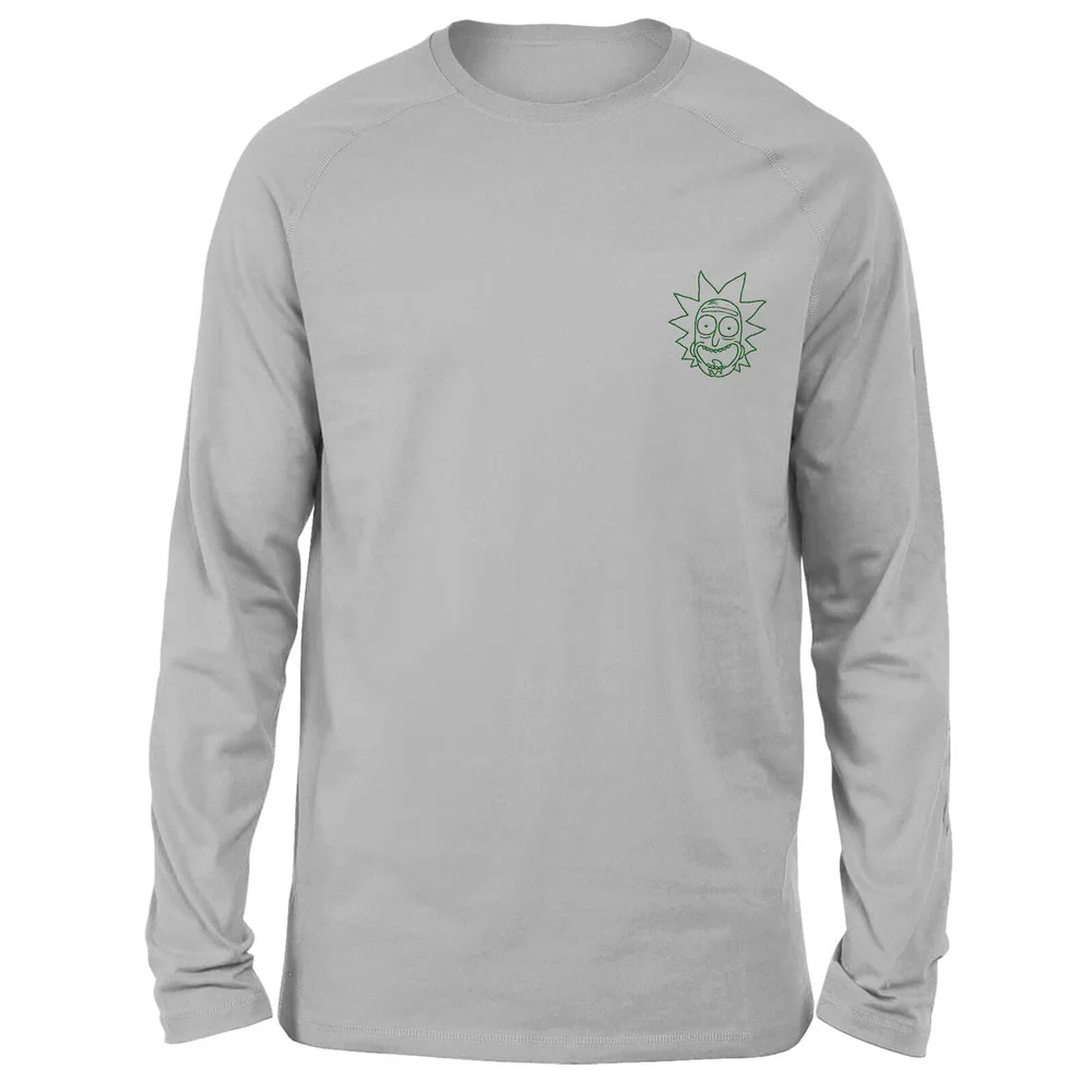T-shirt à manches longues Rick and Morty Rick - Brodé - Gris - Unisexe - S Image 1