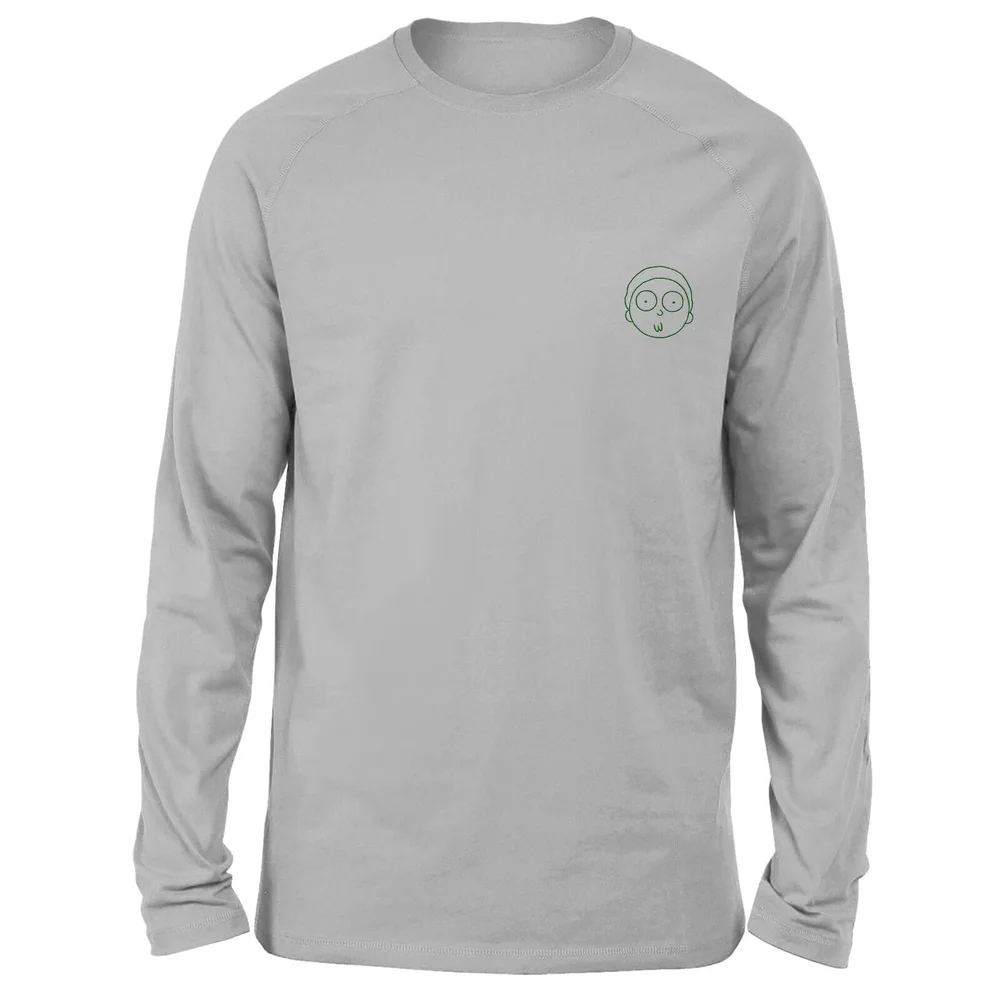 T-shirt à manches longues Rick and Morty Morty - Brodé - Gris - Unisexe - S Image 1