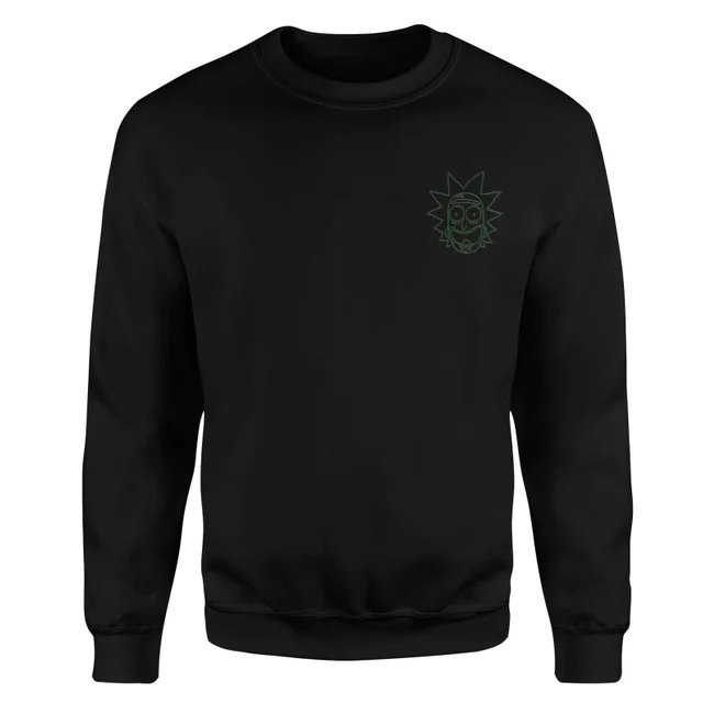 Sweat-shirt Rick and Morty Rick - Brodé - Noir - Unisexe