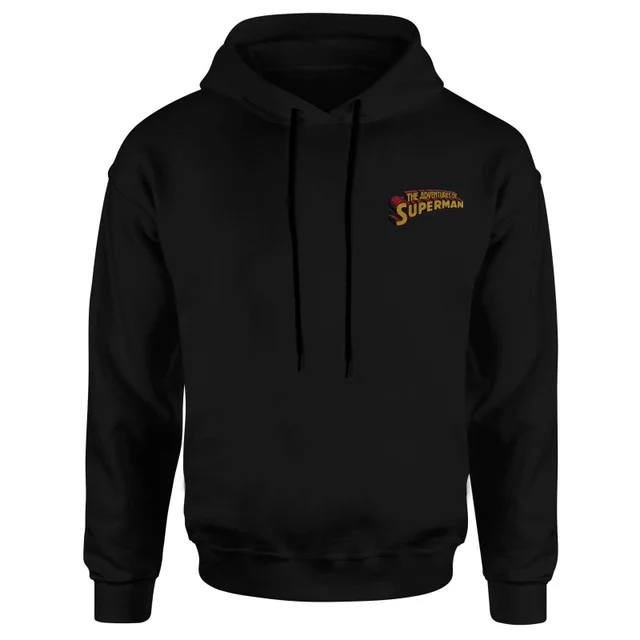 Sweat à capuche DC Superman - Brodé - Noir - Unisexe