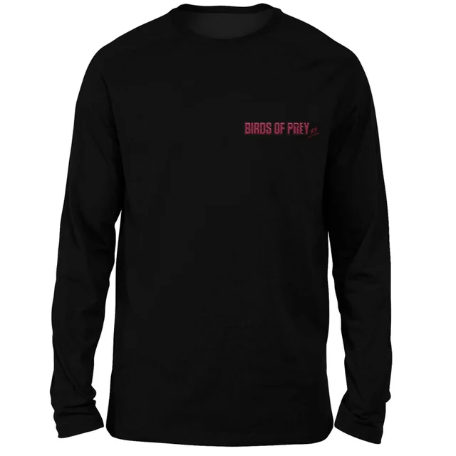 T-shirt à manches longues Birds of Prey Logo - Brodé - Noir - Unisexe