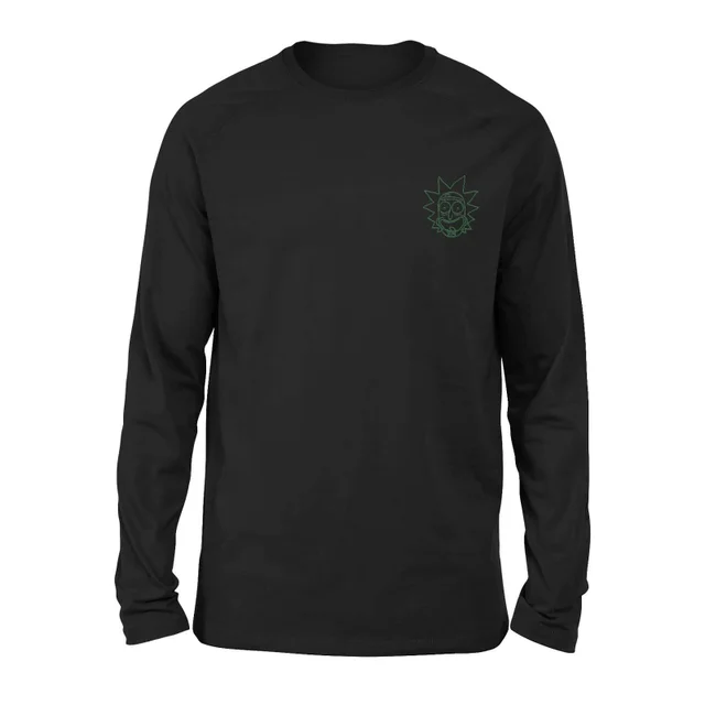 T-shirt à manches longues Rick and Morty Rick - Brodé - Noir - Unisexe