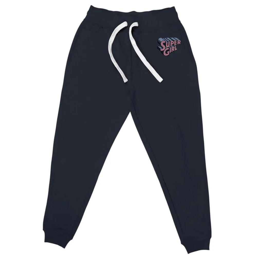 Jogging DC Super Girl - Brodé - Bleu Marine - Unisexe - S Image 1