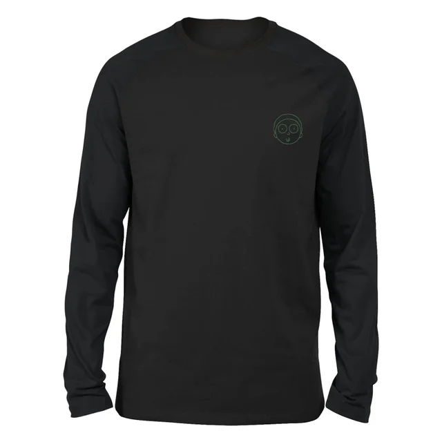 T-shirt à manches longues Rick and Morty Morty - Brodé - Noir - Unisexe