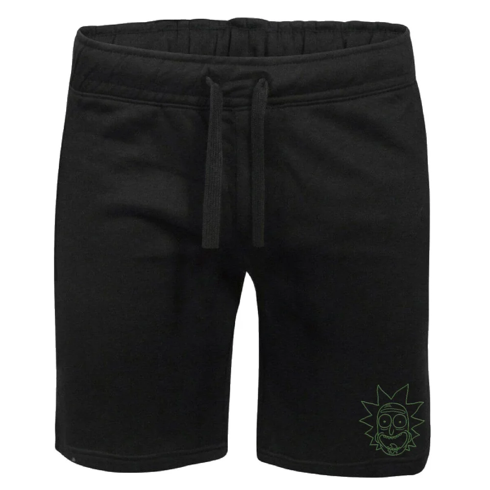 Rick and Morty Rick Embroidered Unisex Jogger Shorts - Black - S Image 1