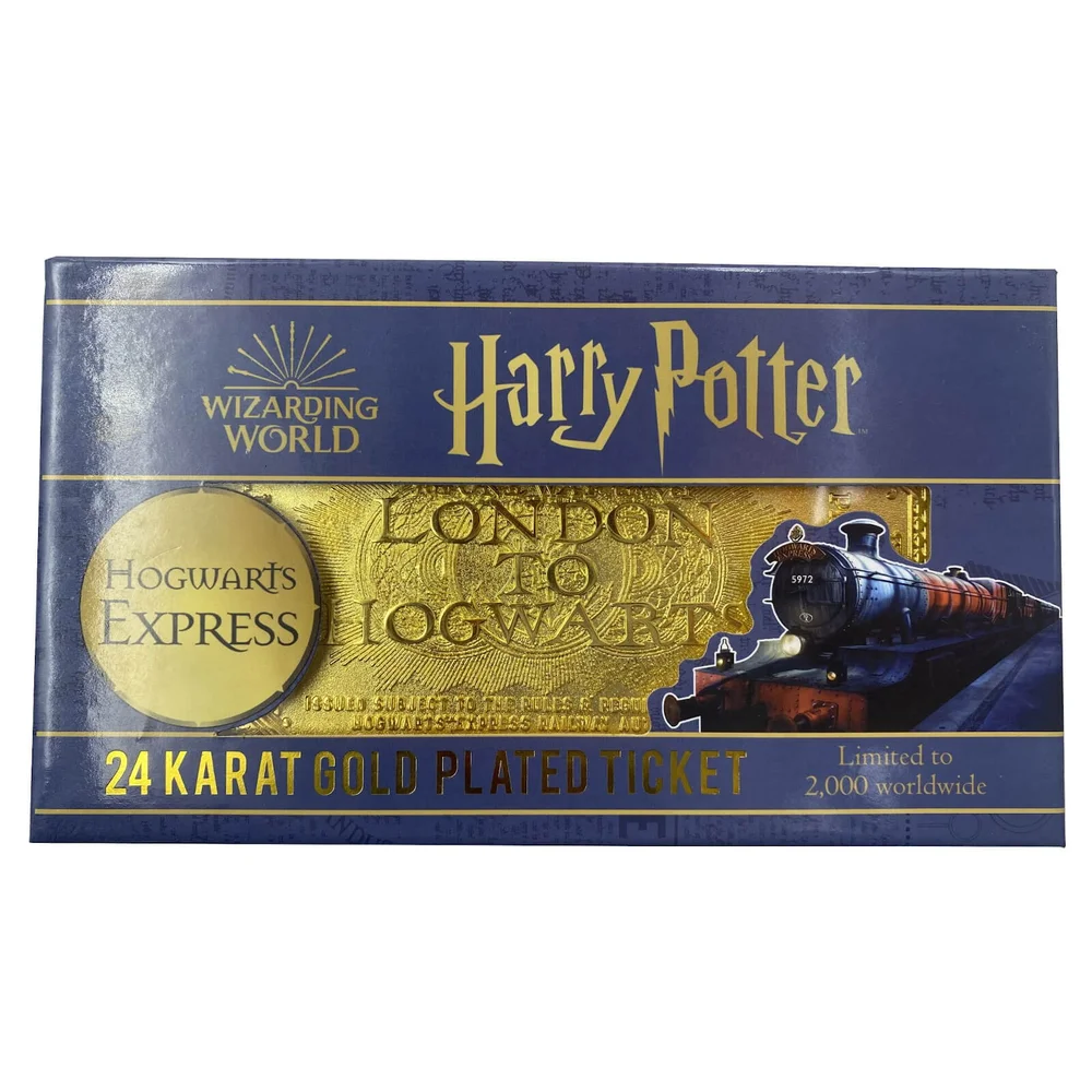 Réplique Ticket Poudlard Express Harry Potter Plaqué Or 24k - Zavvi Exclusif Image 1