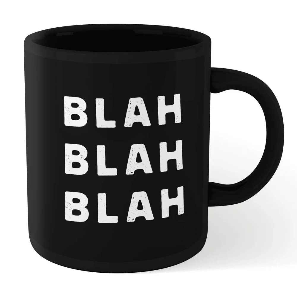 The Motivated Type Blah Blah Blah Mug - Black Image 1