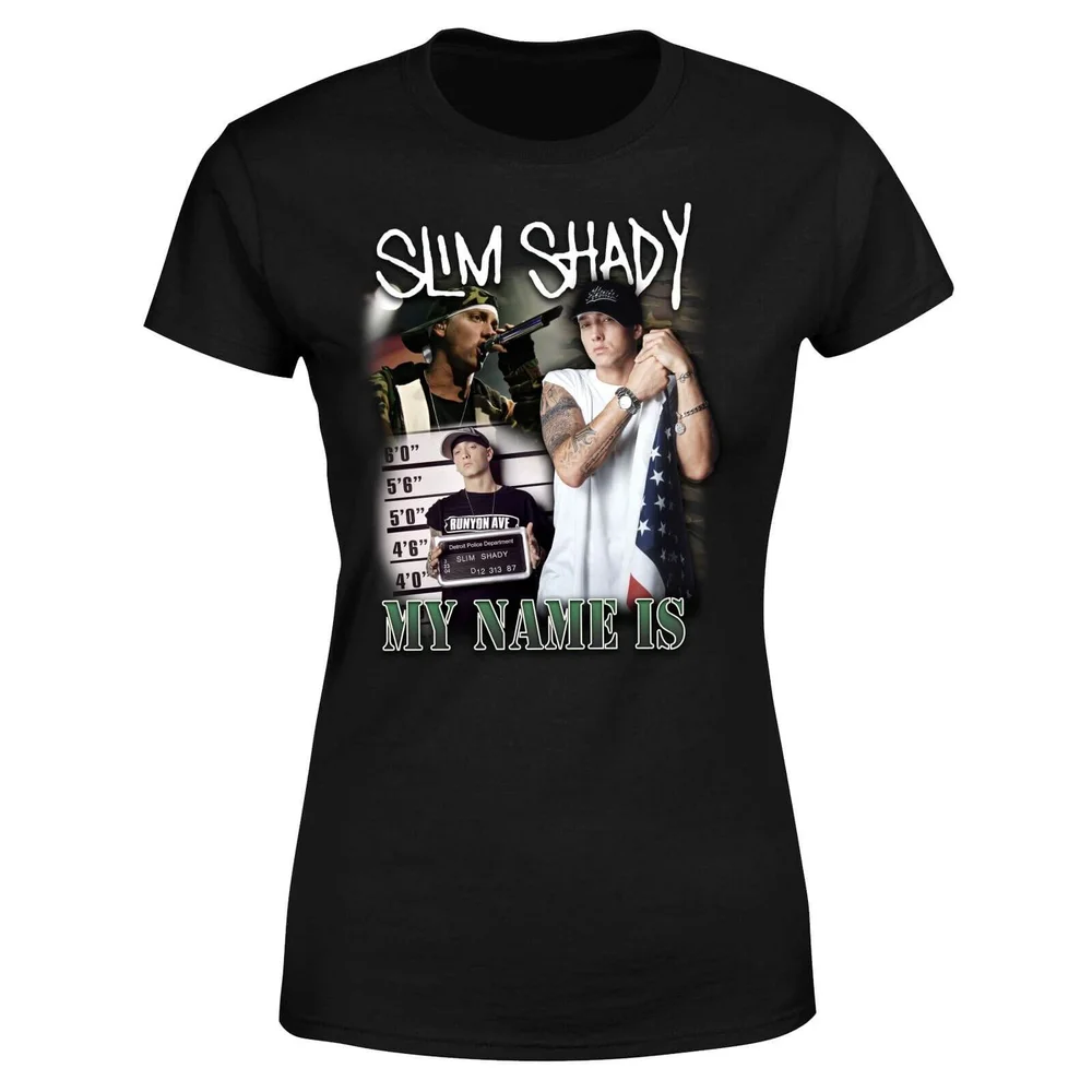 T-shirt My Name Is Slim Shady - Noir - Femme - 3XL Image 1