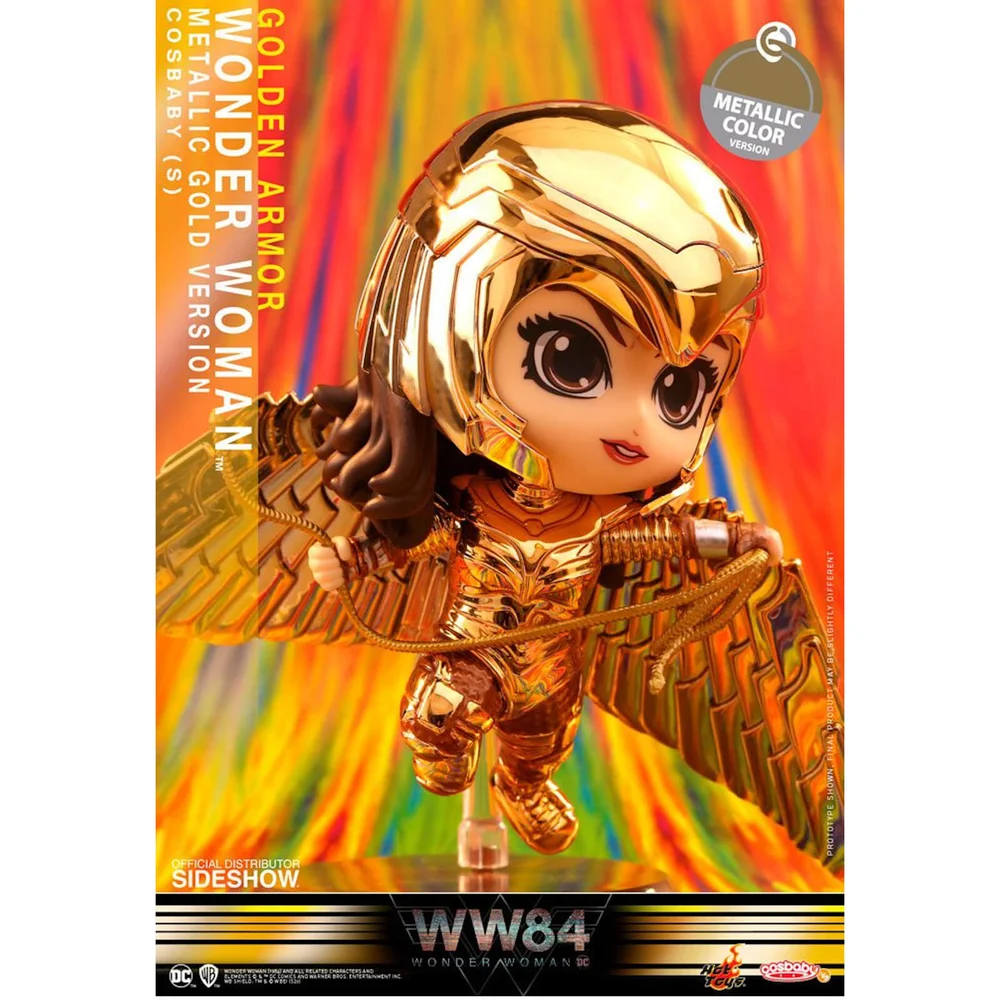 Hot Toys Wonder Woman 1984 Mini Figurine Cosbaby Wonder Woman en armure dorée (version or métallisé) 10 cm Image 1