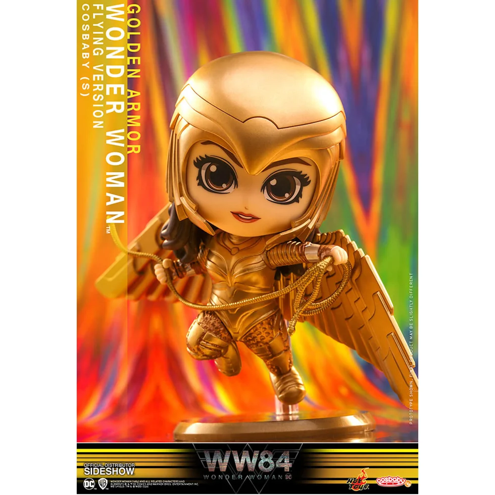 Hot Toys Wonder Woman 1984 Mini Figurine Cosbaby Wonder Woman en armure dorée (version volante) 10 cm Image 1