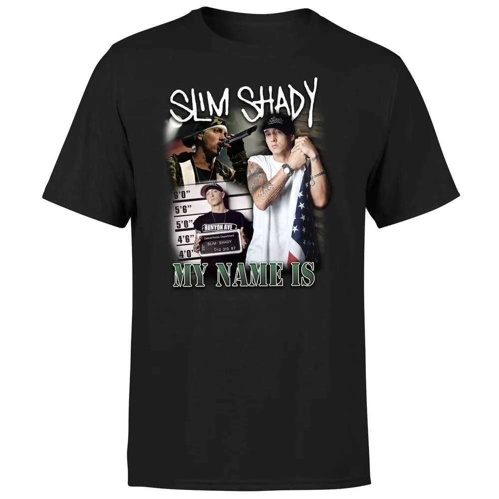 T-shirt My Name Is Slim Shady - Noir - Unisexe - 3XL Image 1
