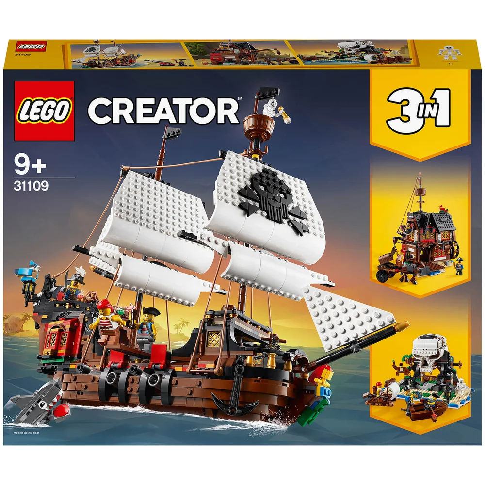 LEGO Creator: 3 en 1 Le Bateau Pirate, Jouet Créatif 9 Ans et Plus(31109) Image 1