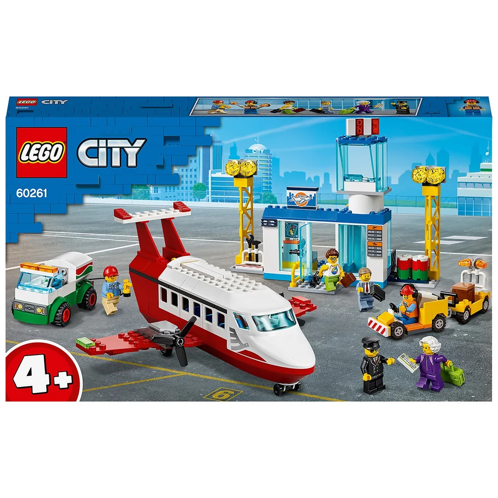 LEGO City: L’aéroport central, Jouet Educatif Avion et Camion avec 6 Mini-Figurines(60261) Image 1