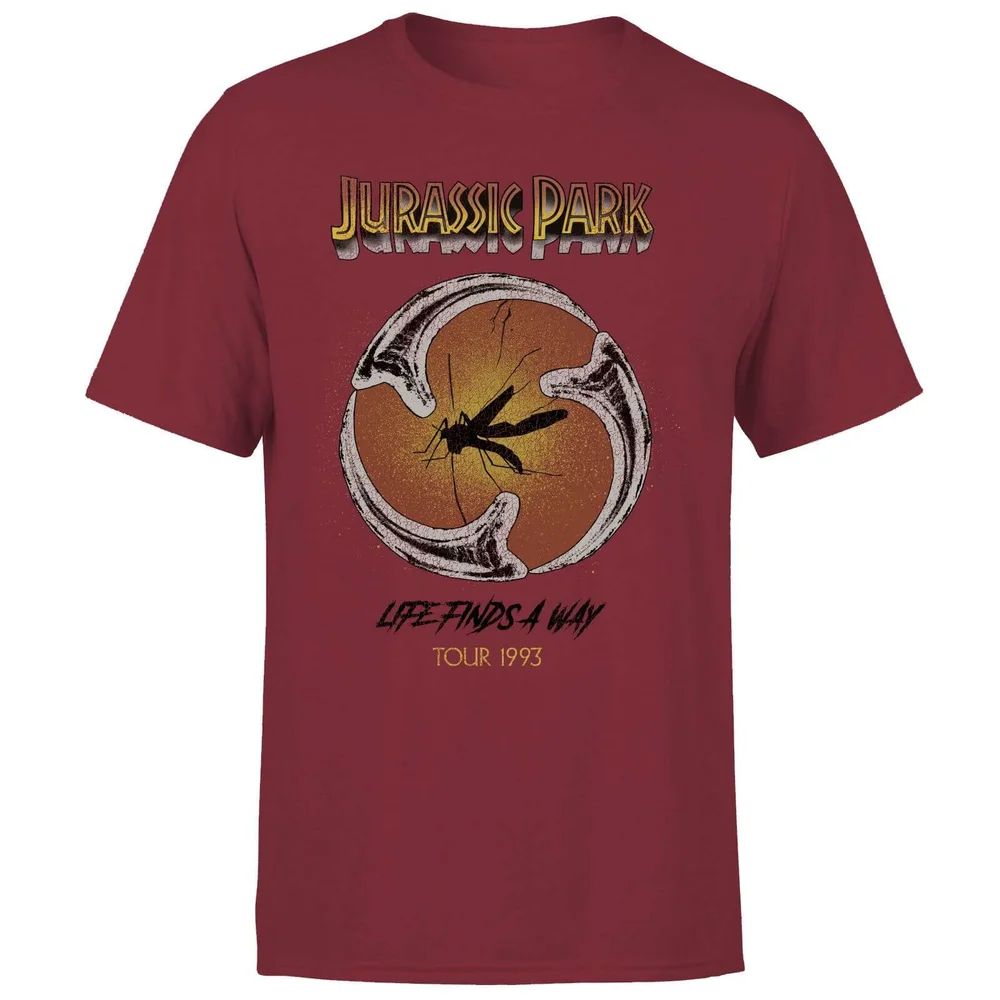 T-shirt Jurassic Park Life Finds A Way Tour - Bordeaux - Unisexe - S Image 1