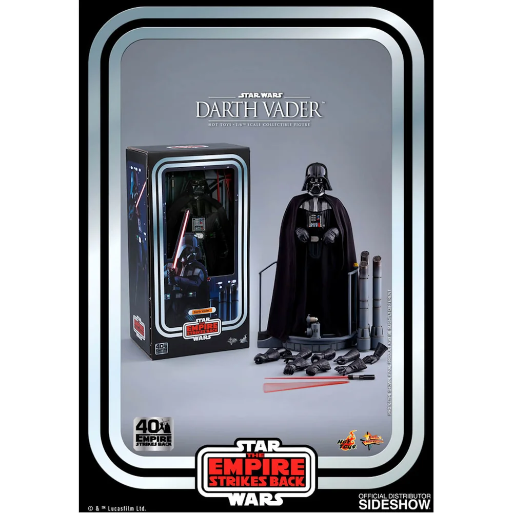 Hot Toys Star Wars Figurine articulée à l'échelle 1/6 Dark Vador 35 cm L'Empire contre-attaque Collection du 40e anniversaire Image 1