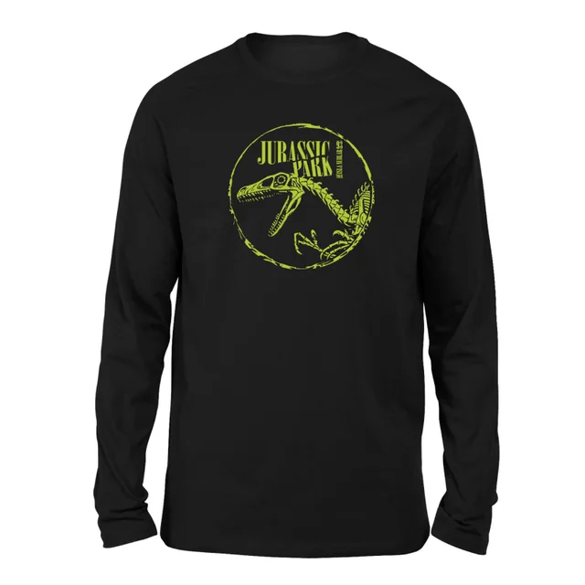 T-shirt Jurassic Park Skell Long Sleeved - Noir - Unisexe