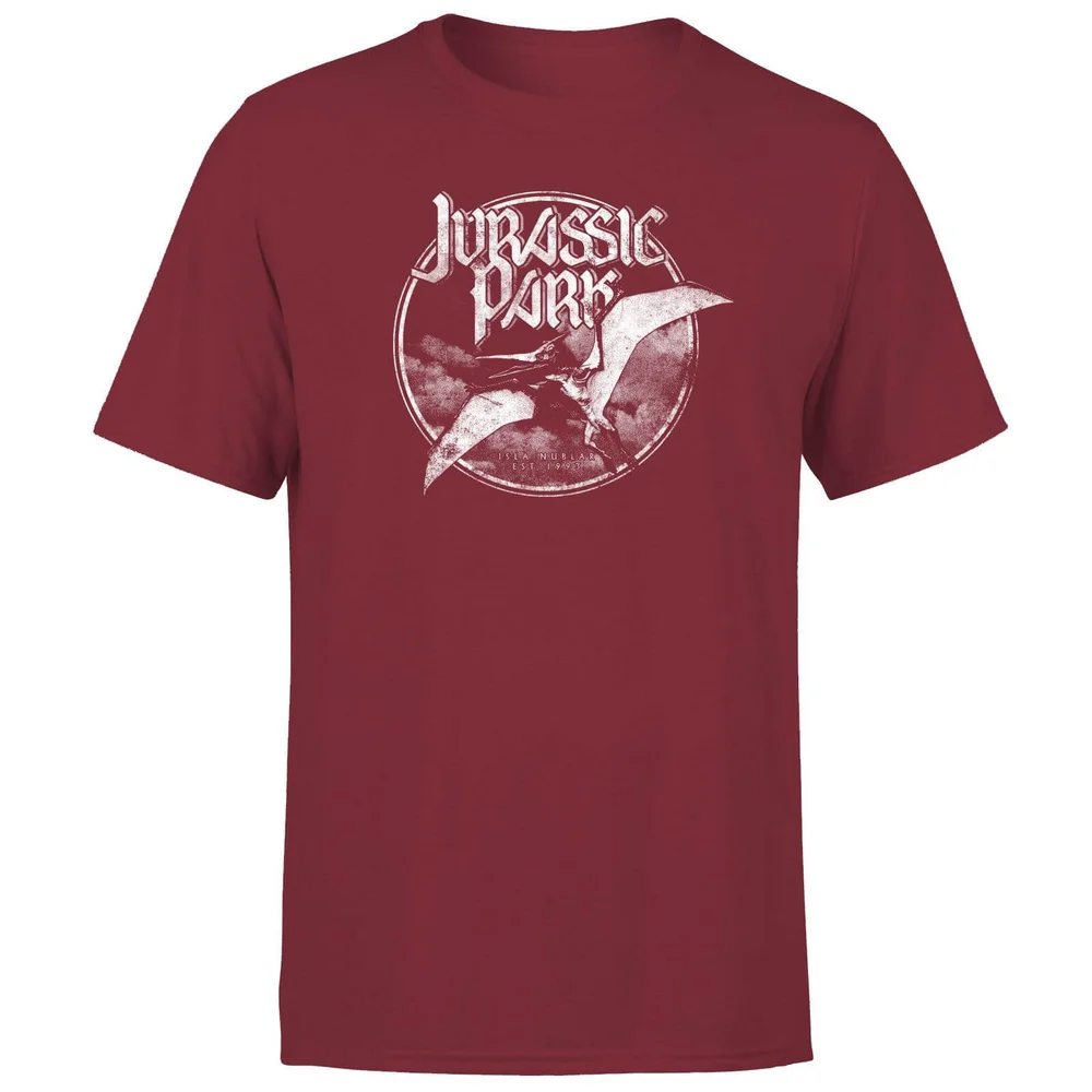 T-shirt Jurassic Park Flying Threat - Bordeaux - Homme - S Image 1