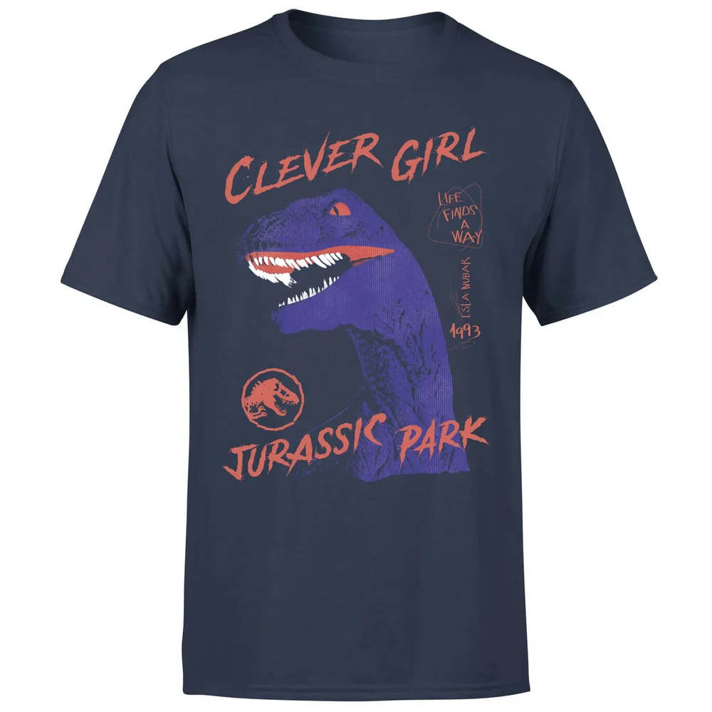 T-shirt Jurassic Park Life Finds A Way Raptor - Bleu Marine - Homme - S Image 1