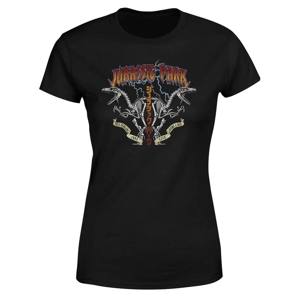 T-shirt Jurassic Park Raptor Twinz - Noir - Femme - S Image 1